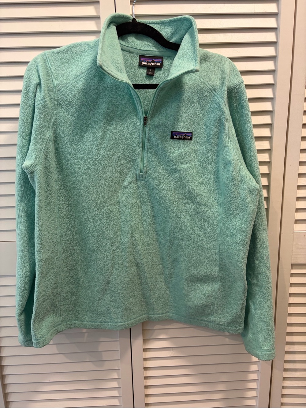 Patagonia Women's Mint Green Quarter-Zip Fleece Pullover